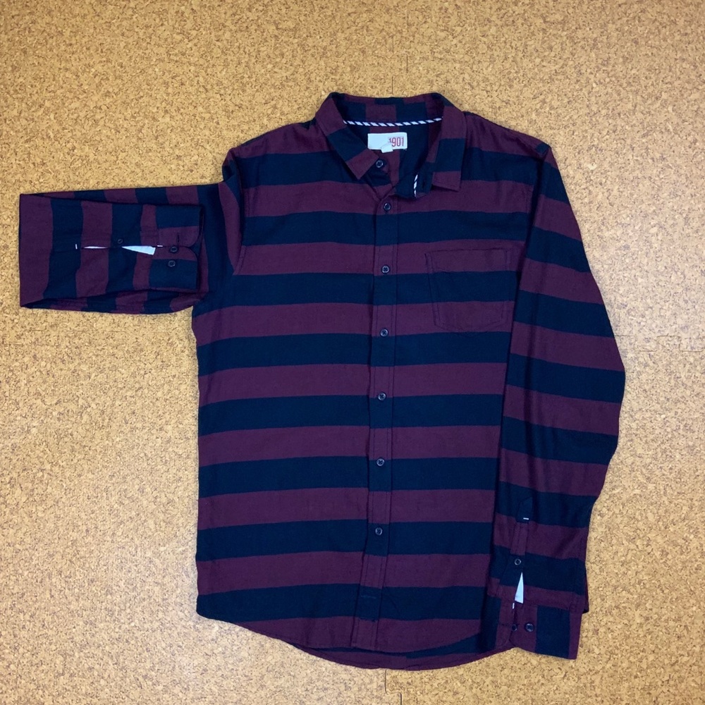 Striped Casual Button Down